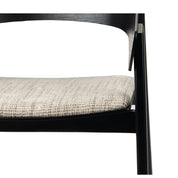 Elegant Minimalist Black Armchair Set, Hand-Finished Craftsmanship