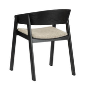 Elegant Minimalist Black Armchair Set, Hand-Finished Craftsmanship