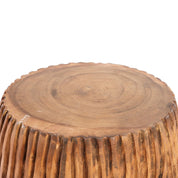 Celebes carved wood stool