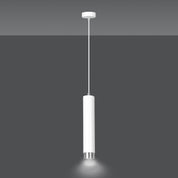 LYONN 1 White Chrome Pendant Lamp