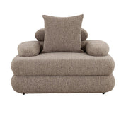 Timeless Luxury Handmade Lounge Chair in Sand Boucle Design