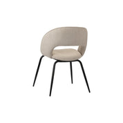 Elegant Beige Rainbow Chairs Set - Artisanal Minimalist Design