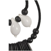 Timeless Handmade Octo Necklace in Premium Black & White