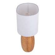 Handcrafted Luxury Ceramic Table Lamp with Natural Fabric Shade