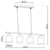 Handgefertigte Luxus-Hängeleuchte in natürlichem Satin-Finish