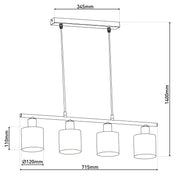 Handcrafted Luxury Pendant Lamp in Natural Satin Finish