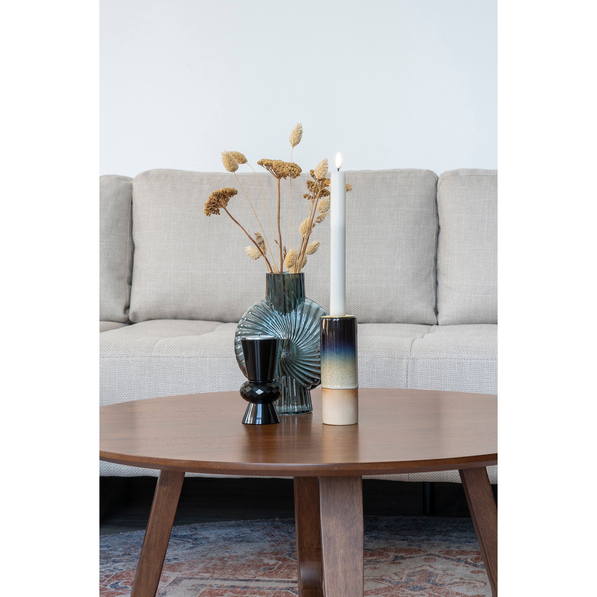 Hellerup Coffee Table - Coffee table, walnut veneer ø75x36 cm