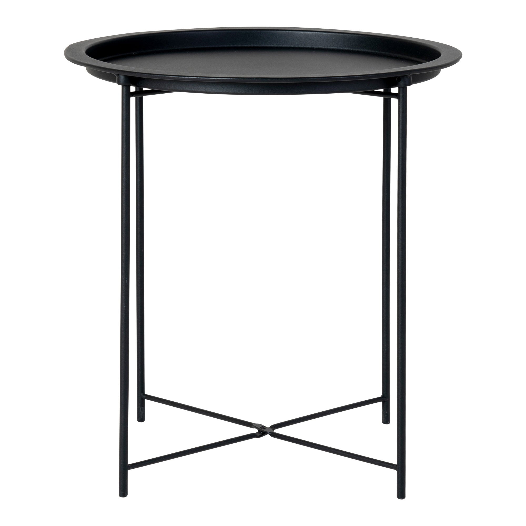 Bastia Side table - Side table in steel, black  ø47x50 cm
