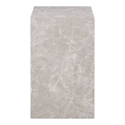 Prague Side Table - Side Table, marble look, beige 30x30x50 cm