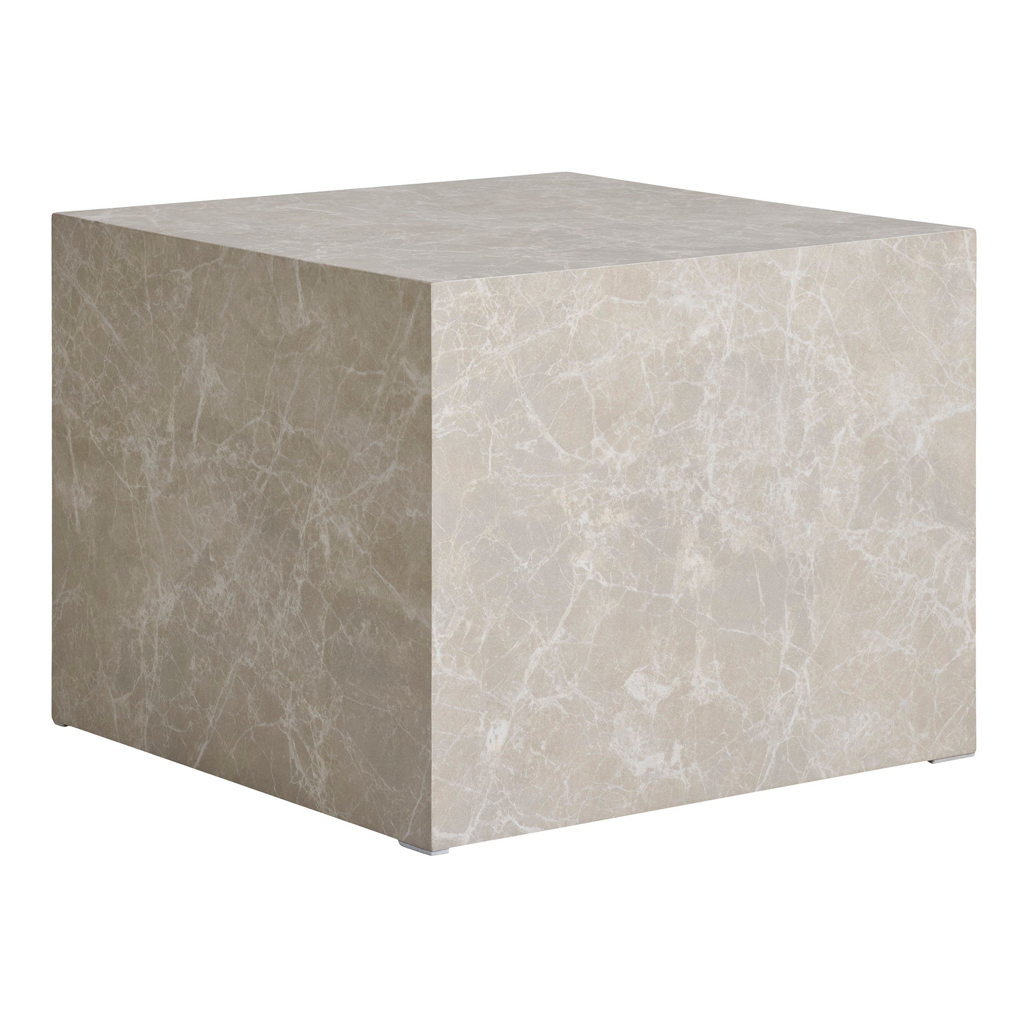 Prague Coffee Table - Coffee Table, marble look, beige set of 2