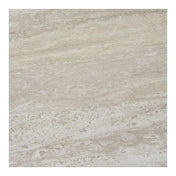 Aalst Coffee Table - Coffee table, travertine look, black legs ø55x45 cm
