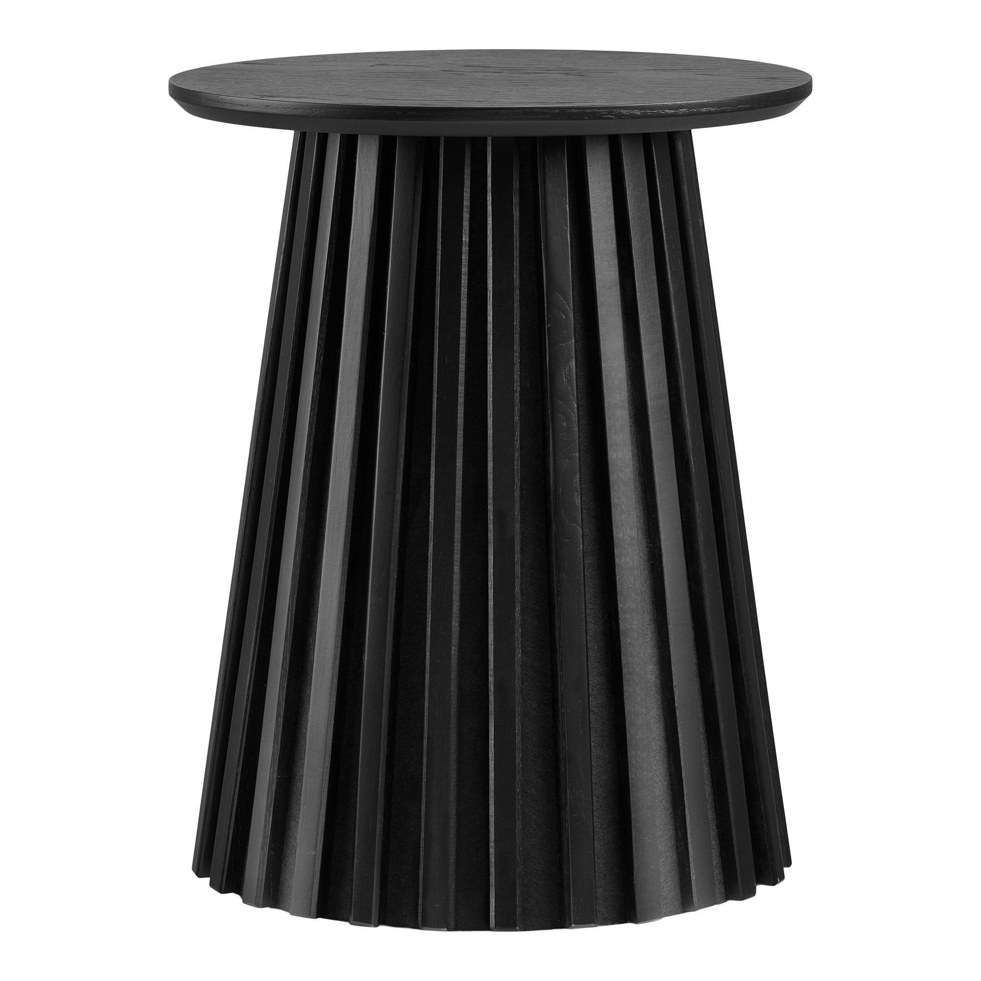 Osaka Side Table - Side table, oak veneer, black ø40x50 cm