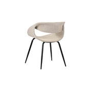 Elegant Hand-Finished Beige Whale Chairs in Organic Minimalism