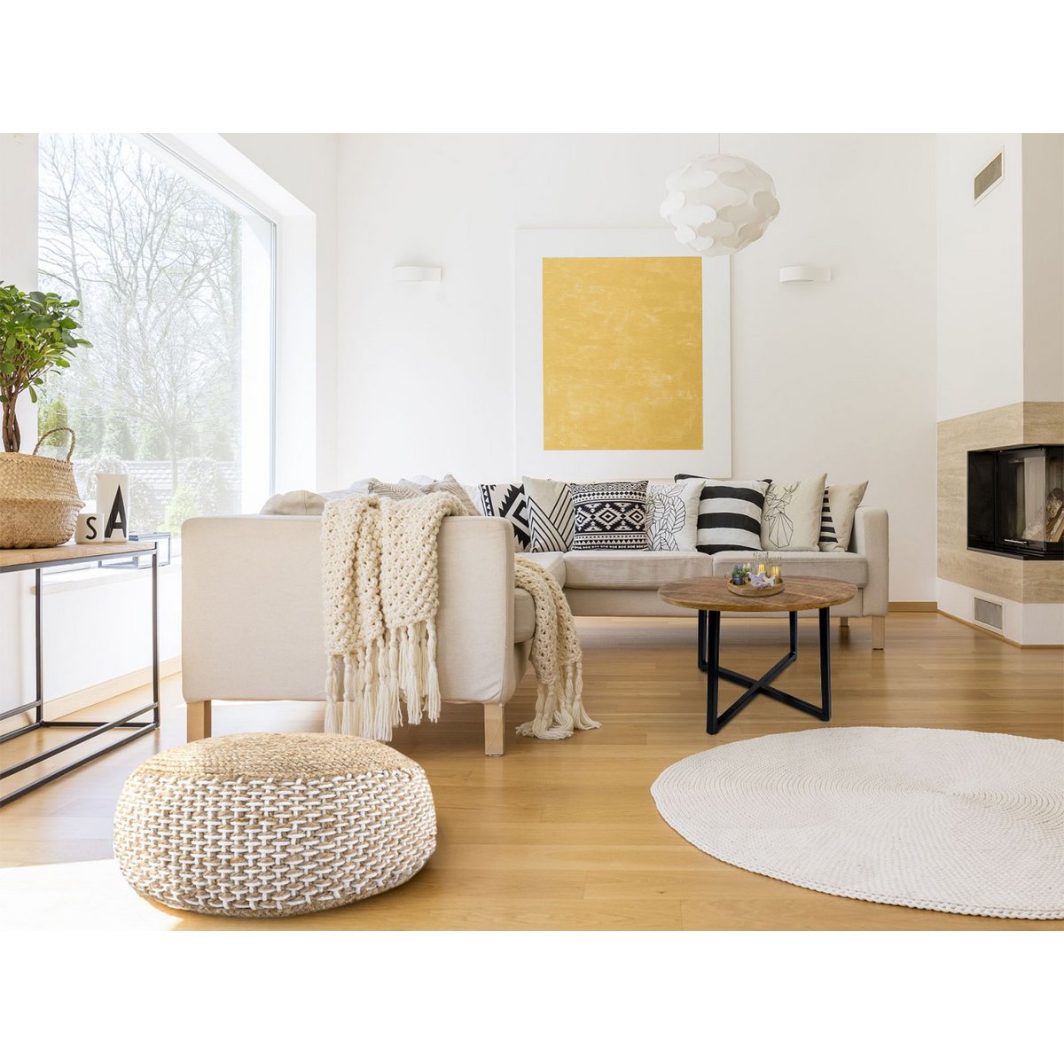 Handcrafted Luxury Round Coffee Table with Artisan Metal Frame