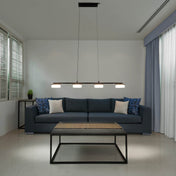 Zeitlose handgefertigte LED-Hängeleuchte im hochwertigen schwarzen Design