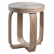 Handcrafted Luxury Rattan Side Table - Timeless Artisan Design