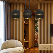 LUNOR 3 Schwarze Gold Anhängelampe