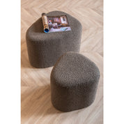 Ada grey bouclé pouf