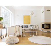 Handcrafted Luxury Round Coffee Table with Artisan Metal Frame