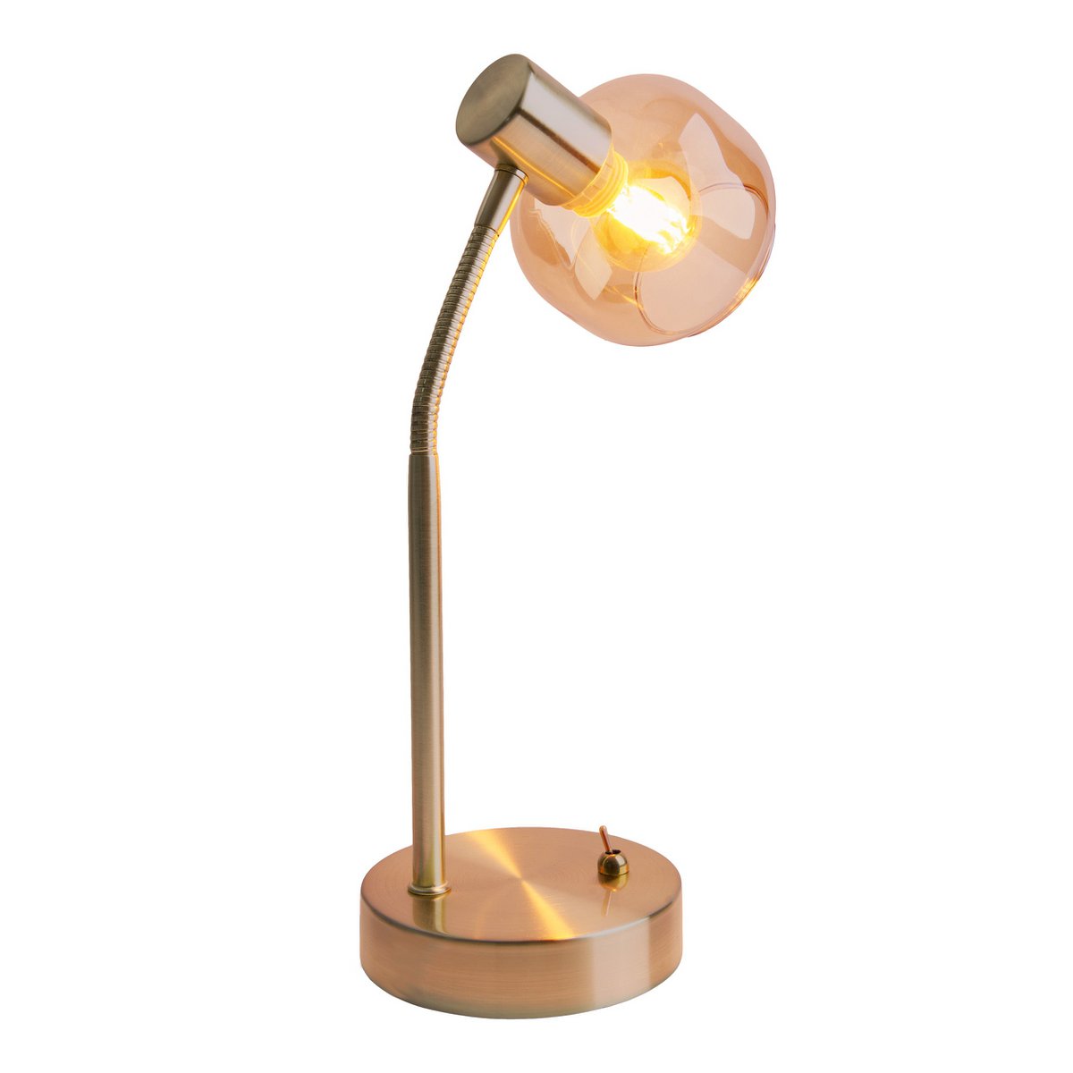 Timeless Artisan Crafted Luxury Table Lamp in Amber Glass