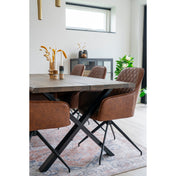 Aurelia 160x230cm weicher Chenille-Teppich – Blau & Orange