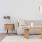 Sora 160x230cm handgewebter Wollteppich – Elfenbein