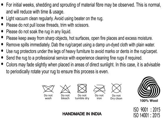 Eira 160x230 cm Wollteppich – Elfenbein