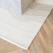 Aila 160x230cm Wollteppich – Hellbraun & Elfenbein