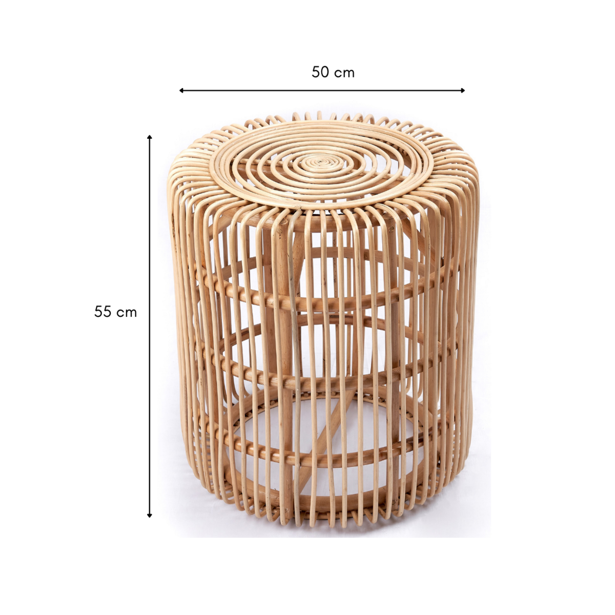 Timeless Handmade Rattan Side Table - Artisan Crafted Luxury