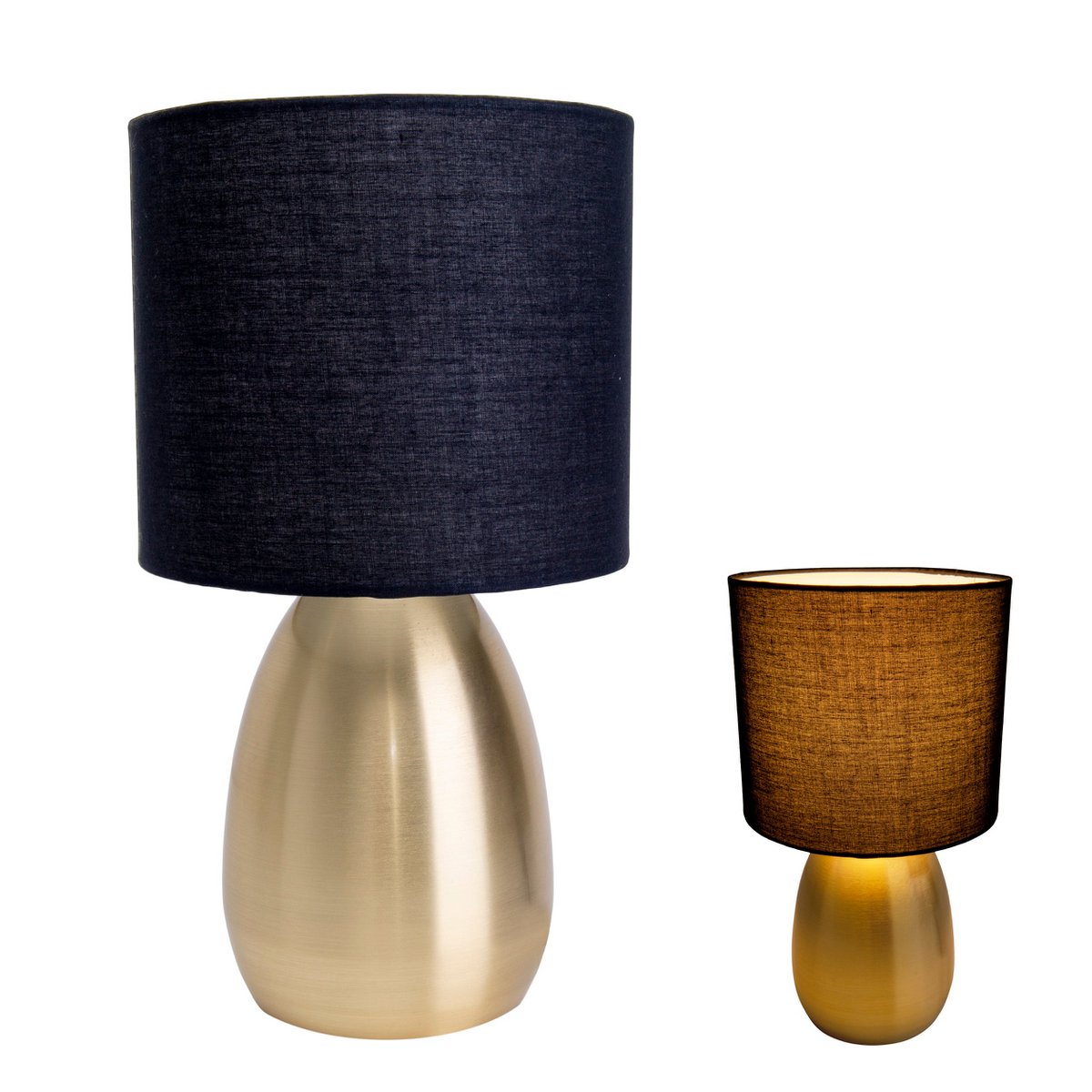 Timeless Luxury Handmade Table Lamp in Gold and Black Design