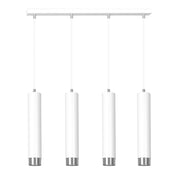 LYONN 4 White Chrome Pendant Lamp