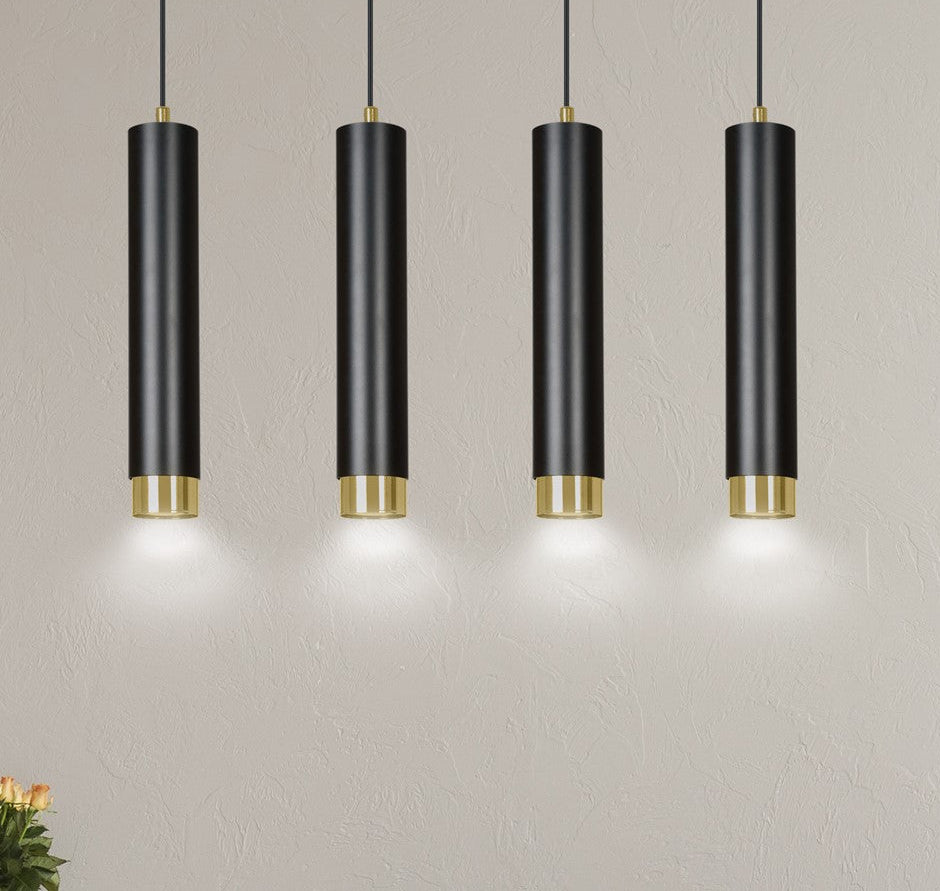 LYONN 4 Black Gold Pendant Lamp