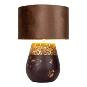 Handcrafted Luxury Ceramic Table Lamp in Beige and Gray