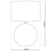 Handgefertigte Luxus-Keramik-Tischlampe mit natürlichem Stoffschirm