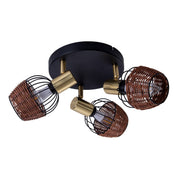 Luxury Handmade Artisan Ceiling Rondel in Black and Gold