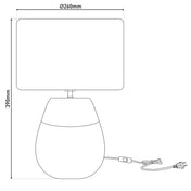 Handgefertigte Luxus-Keramik-Tischlampe in Beige und Grau