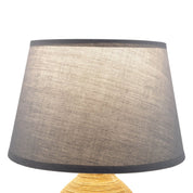 Timeless Handmade Ceramic Table Lamp in Gray, Artisan Crafted