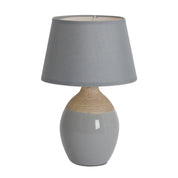 Timeless Handmade Ceramic Table Lamp in Gray, Artisan Crafted