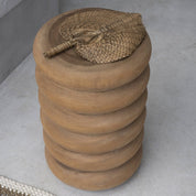 Umiko spiral teak stool