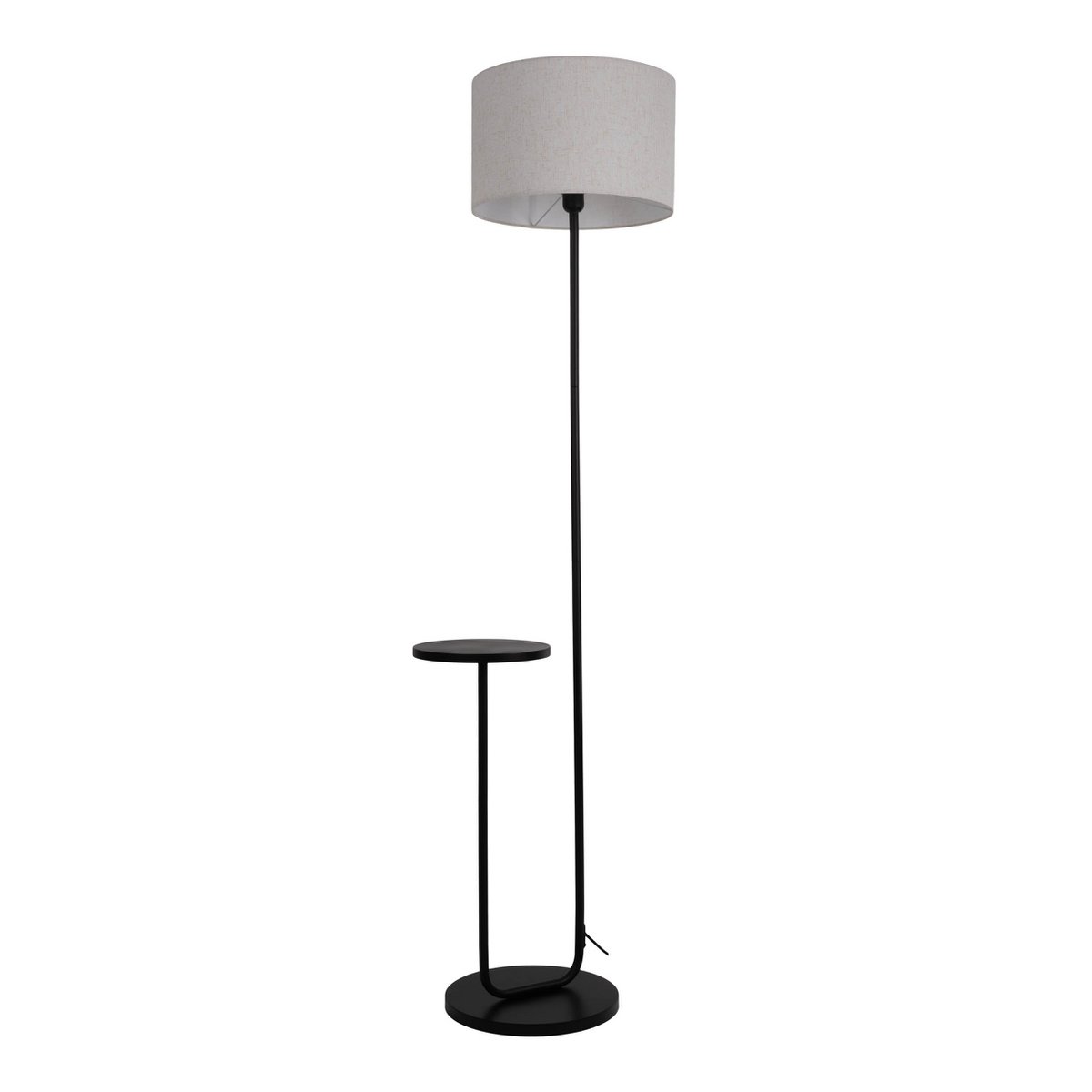 Timeless Artisan Standing Lamp with Curated Black Metal Design