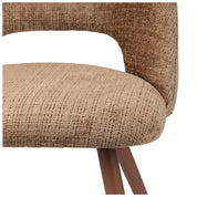 Elegant Hand-Finished Arc Chairs in Organic Caramel Tones