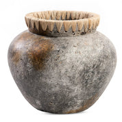 Timeless Artisan-Crafted Luxury Vase in Antique Grey Finish