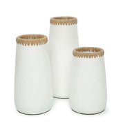 Handcrafted Timeless Vase in White Natural Design - FANNUR BBL