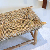 Timeless Artisan Bench Crafted from Premium Natural Seagrass