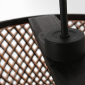 Kairo Hainbuche/schwarze Bambus Hängeleuchte