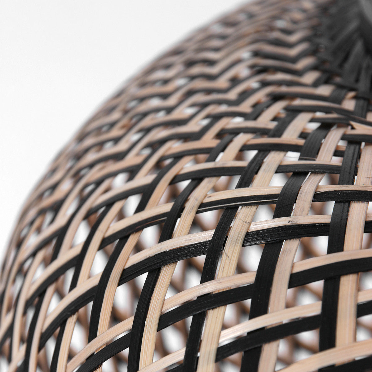 Kairo Hainbuche/schwarze Bambus Hängeleuchte