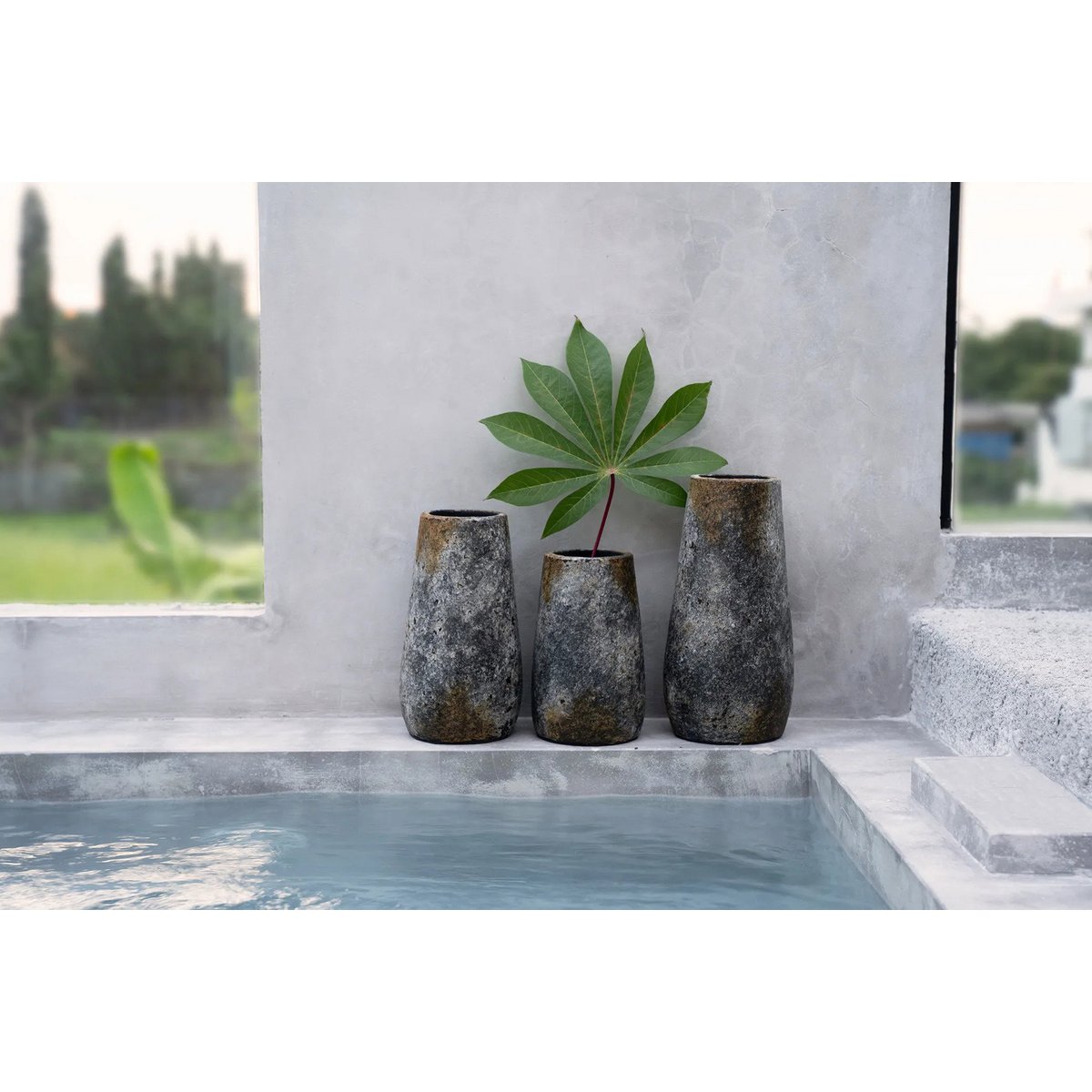 Timeless Artisan Crafted Luxury Vase in Antique Grey Design