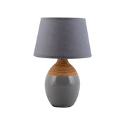 Timeless Handmade Ceramic Table Lamp in Gray, Artisan Crafted