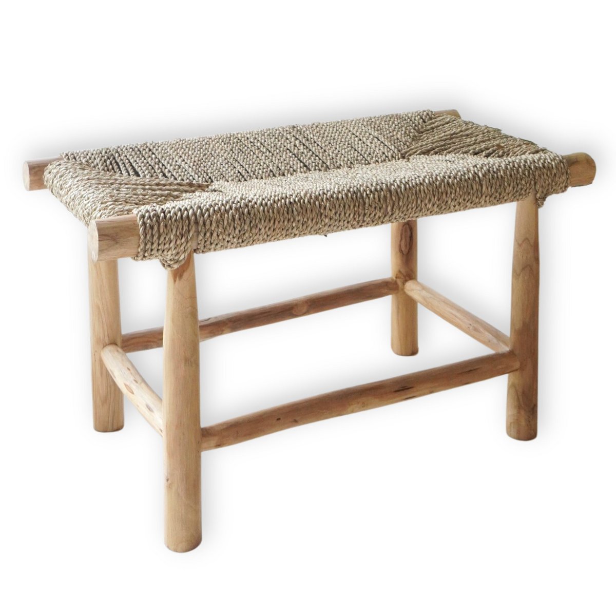 Timeless Artisan Bench Crafted from Premium Natural Seagrass