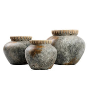 Timeless Artisan Vase in Antique Grey - Curated Luxury Design
